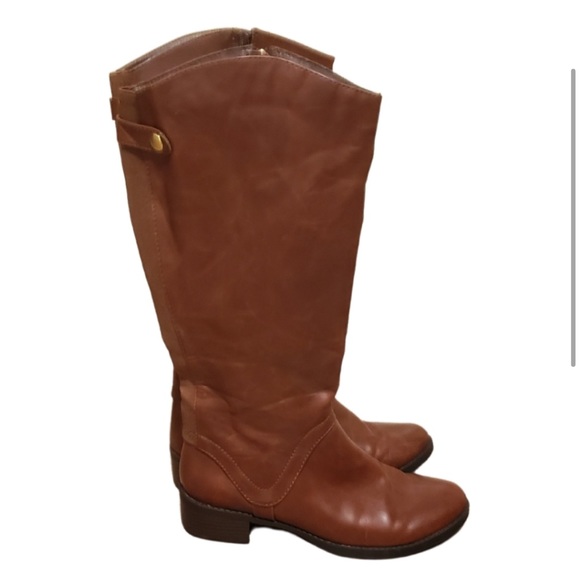 Cognac Riding Boots: 8.5 - Picture 2 of 6